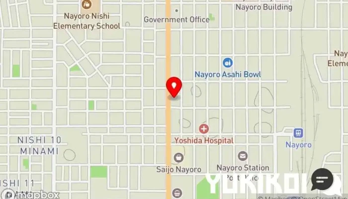 の地図 Aqua 軽食店 で 名寄市