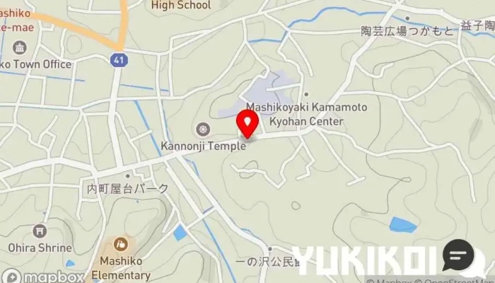 の地図 Cafe ALESS ファースト フード店 で 益子町