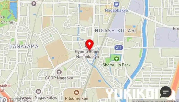 の地図 Ken Gyu(けんぎゅう) 蕎麦店 で 長岡京市