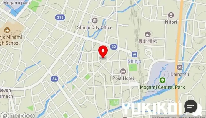 の地図 あじ山 ラーメン屋 で 新庄市