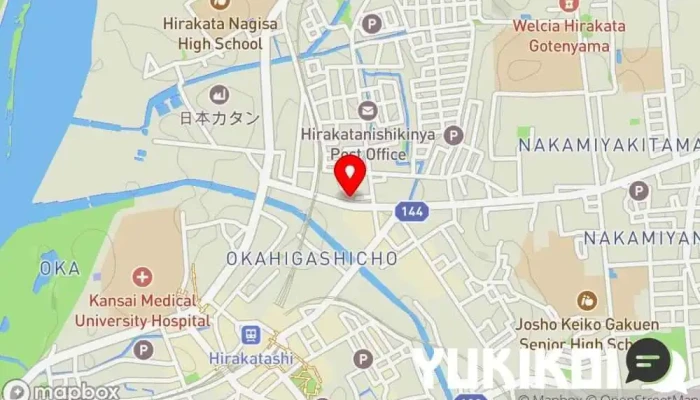 の地図 うずや 和食店 で 枚方市