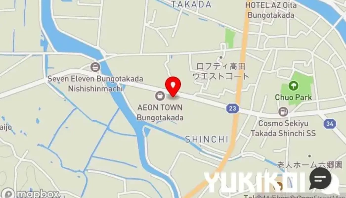 の地図 うちだ屋 豊後高田店 うどん屋 で 豊後高田市