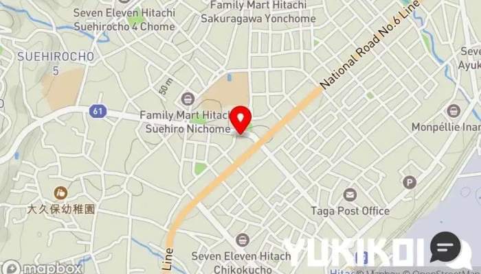 の地図 お食事処あじ伴 和食店 で 日立市