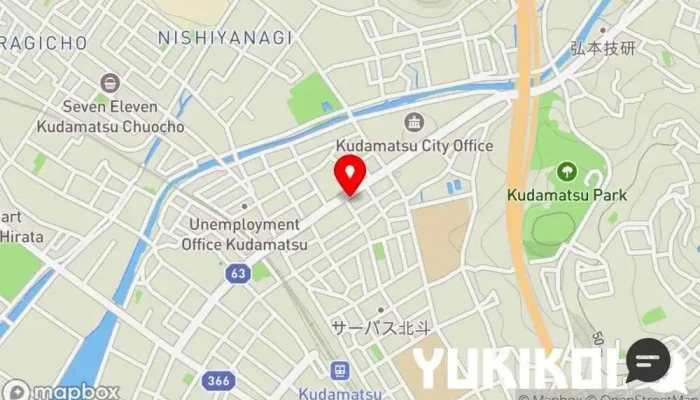 の地図 お食事処よしの 和食店 で 下松市