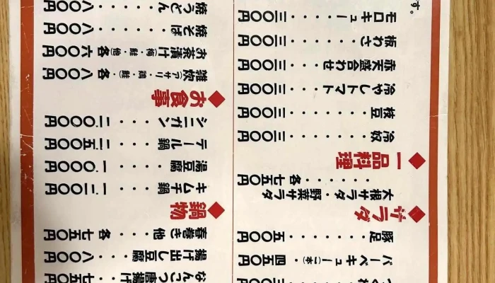 がしんたれ遊食処 -  メニュー - 浜田市