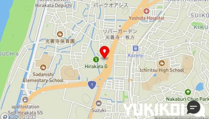 の地図 がんてつ 枚方店 焼肉店 で 枚方市