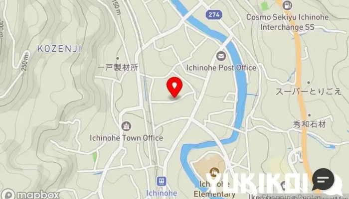 の地図 すし重 寿司店 で 一戸町