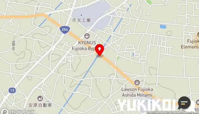の地図 そば、うどん 大村 蕎麦店 で 藤岡市