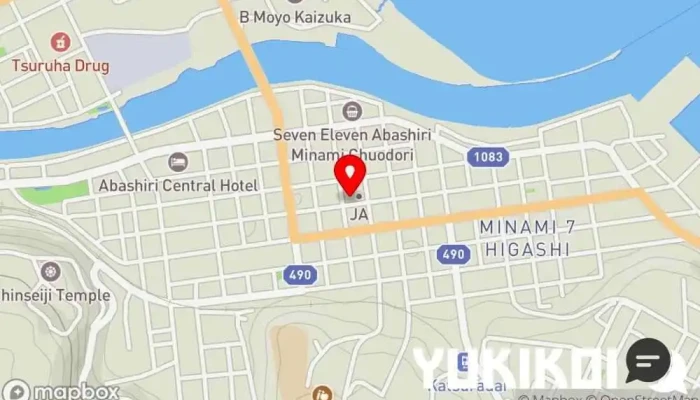 の地図 そば処 ふじた家 蕎麦店 で 網走市