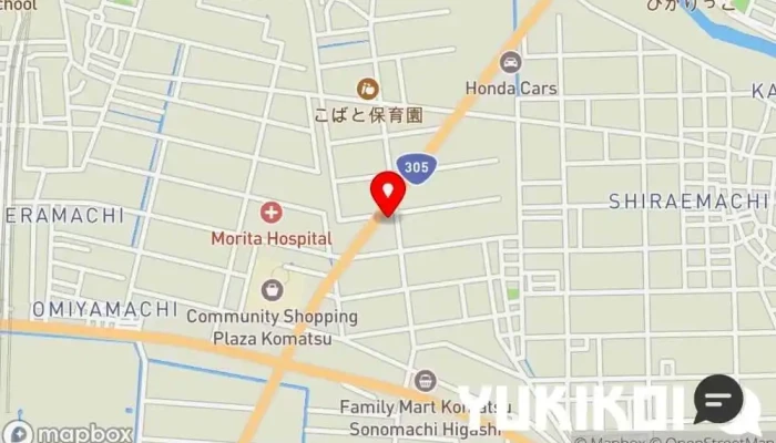 の地図 びっくりドンキー 小松店 ファミリー レストラン で 小松市