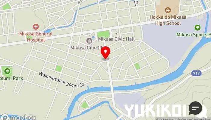 の地図 みつい食堂 定食屋 で 三笠市