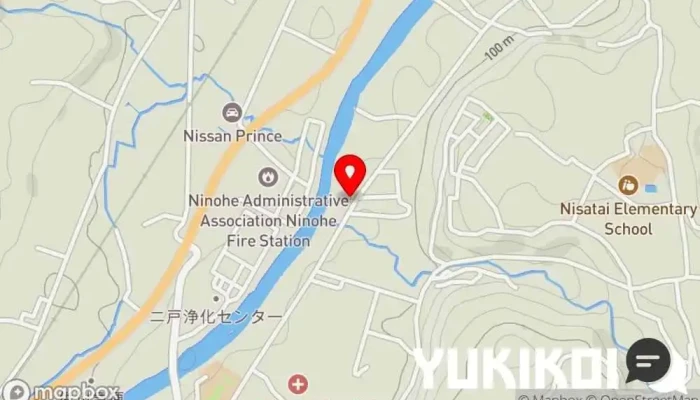 の地図 カフェレストランよしの レストラン で 二戸市
