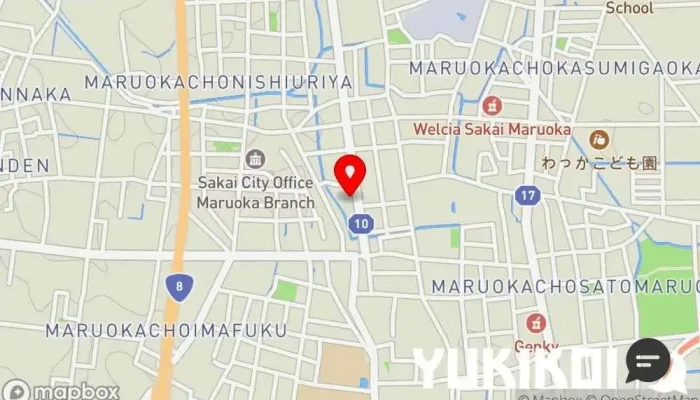 の地図 キングス エイト ダイナー ハンバーガー店 で 坂井市