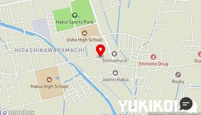 の地図 ココス 羽咋店 ファミリー レストラン, 朝食レストラン, フレンチステーキハウス, ピザ店 で 羽咋市