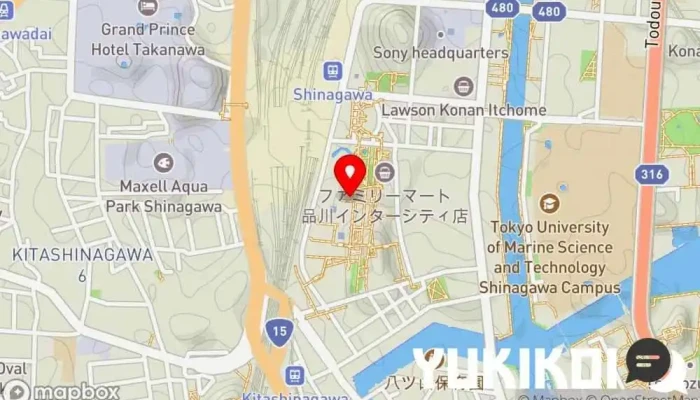 の地図 コーヒヌール 品川店 インド料理店 で 港区