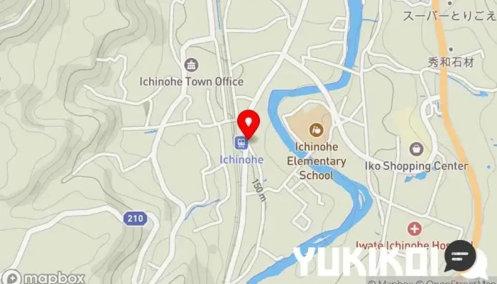の地図 スナックわかな 軽食店 で 一戸町