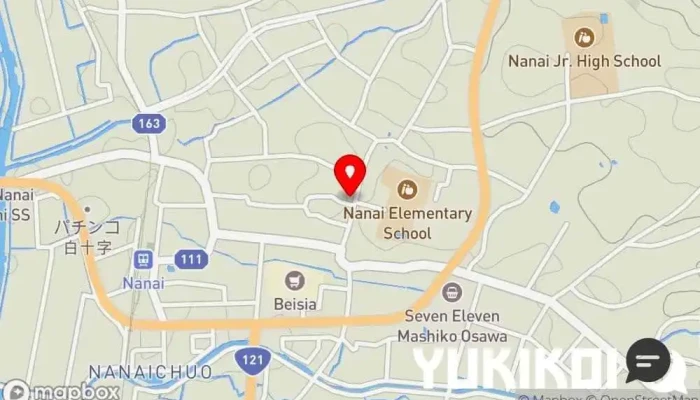 の地図 ニューましこや 定食屋 で 益子町