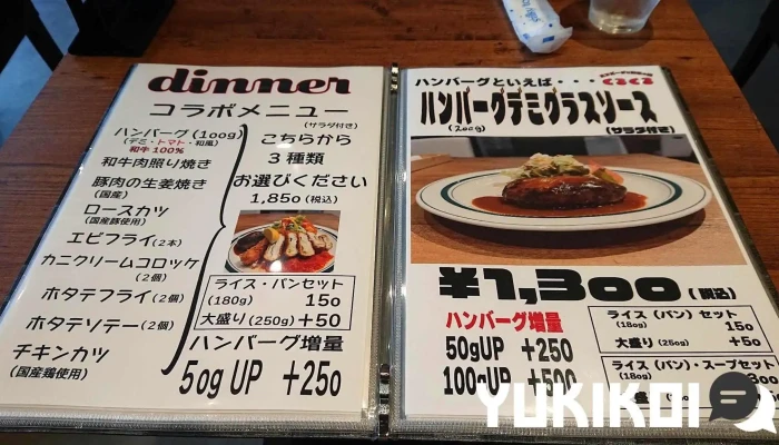 ハンバーグと洋食の店 くるくる -  メニュー - 長岡京市