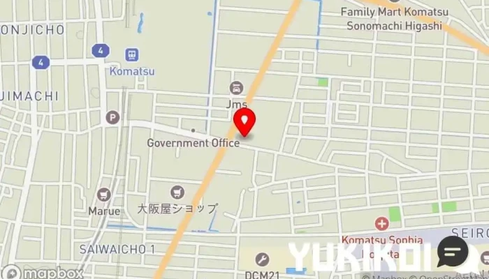 の地図 マクドナルド 小松店 ファースト フード店, カフェ・喫茶, カフェテリア, コーヒーショップ・喫茶店, ハンバーガー店, レストラン で 小松市
