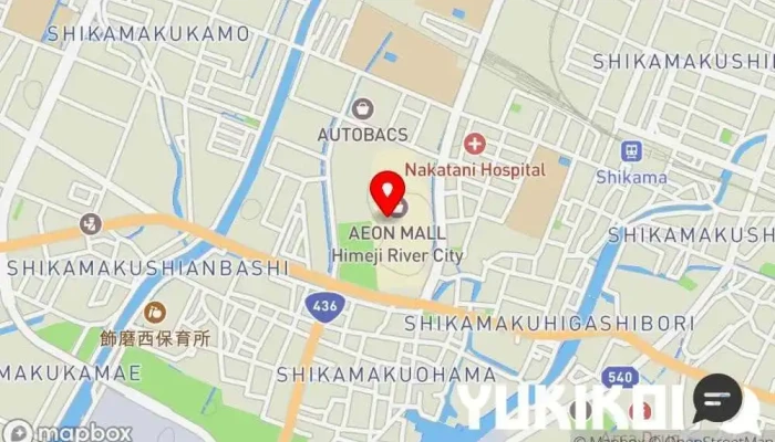 の地図 マネキダイニング イオンリバーシティ―店 レストラン, 蕎麦店 で 姫路市