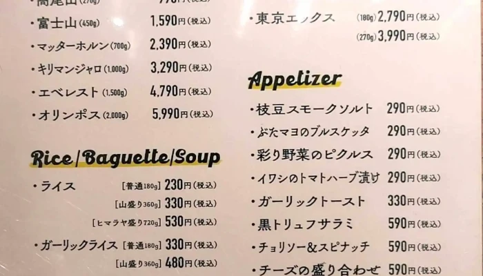 マロリーポークステーキ 中目黒店 -  メニュー - 目黒区