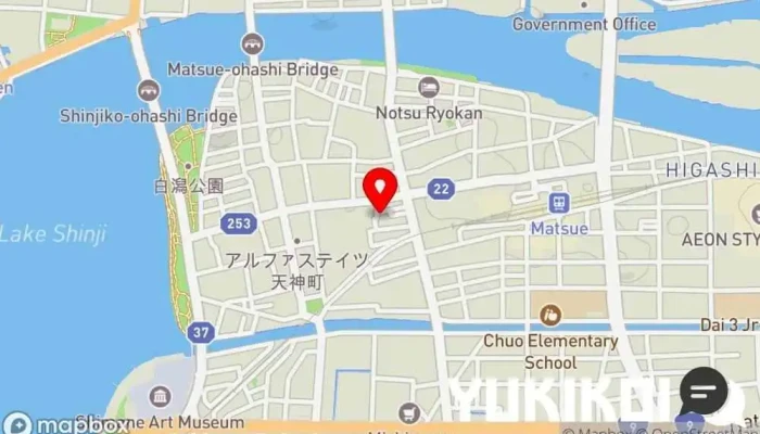 の地図 モンキーカレー カレー店, 居酒屋, アジア多国籍料理店, タイ料理店, ベトナム料理店, ワインバー で 松江市