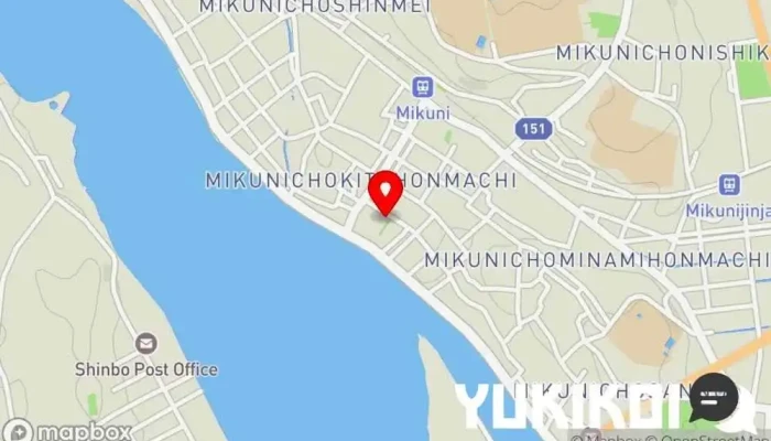 の地図 三國湊座 ハンバーガー店 で 坂井市