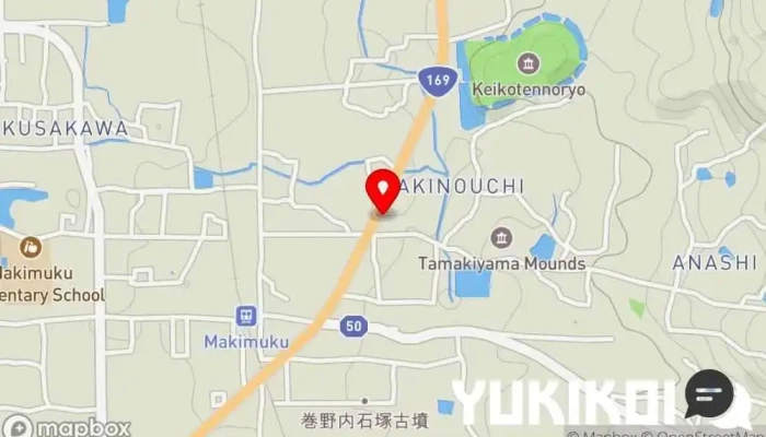 の地図 三輪そうめん やまなか 麺類専門店 で 桜井市