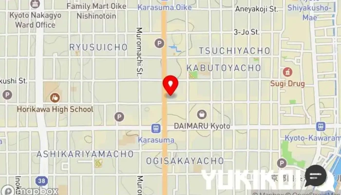 の地図 京懐石 美濃吉 烏丸四条店 会席・懐石料理店, 純和食店, 和食店, 京都風日本料理店 で 京都市