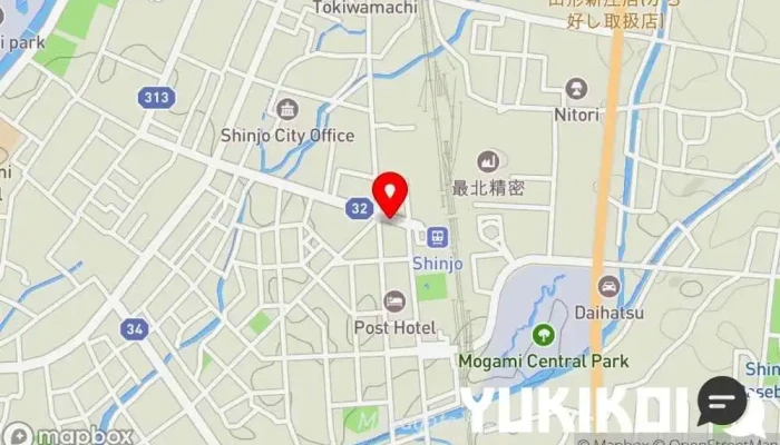 の地図 優勝軒 新庄店 ラーメン屋 で 新庄市