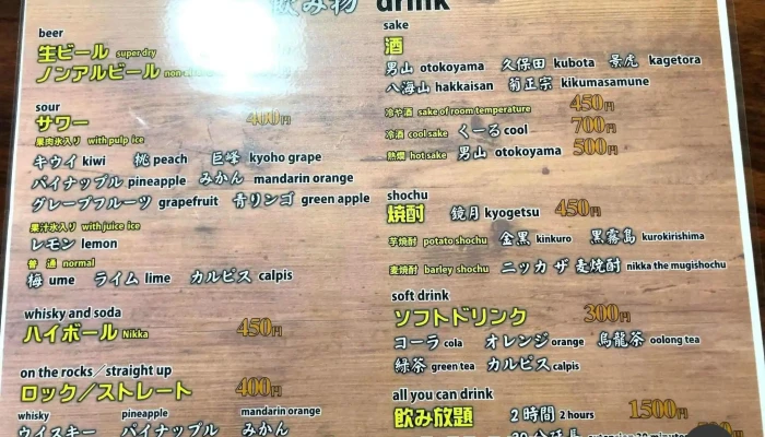 八竹はちく メニュー - 名寄市