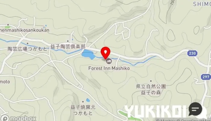の地図 創作料理 暁 居酒屋, 創作料理店, レストラン で 益子町