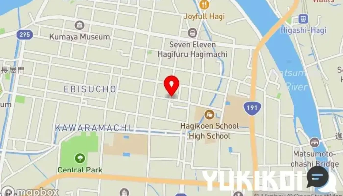 の地図 北浦寿し 寿司店 で 萩市