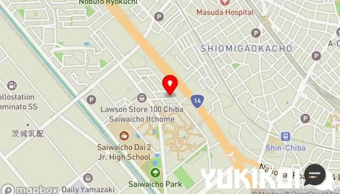 の地図 味のレストラン えびすや 幸町店 日本式洋食レストラン, レストラン, サラダ ショップ, スペイン料理店, ステーキハウス, 洋食レストラン で 千葉市