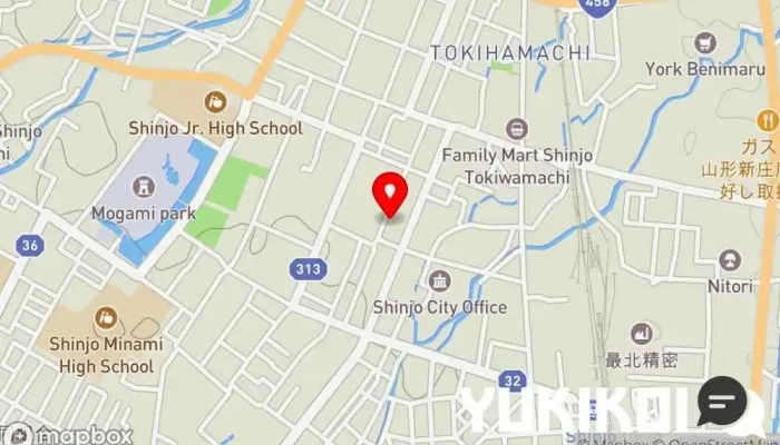 の地図 和洋中華 一葉本店 定食屋 で 新庄市