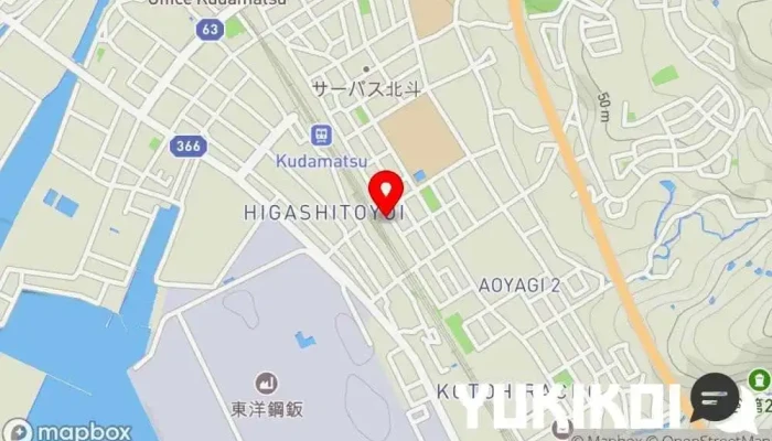 の地図 和食工房 にしだ 和食店 で 下松市
