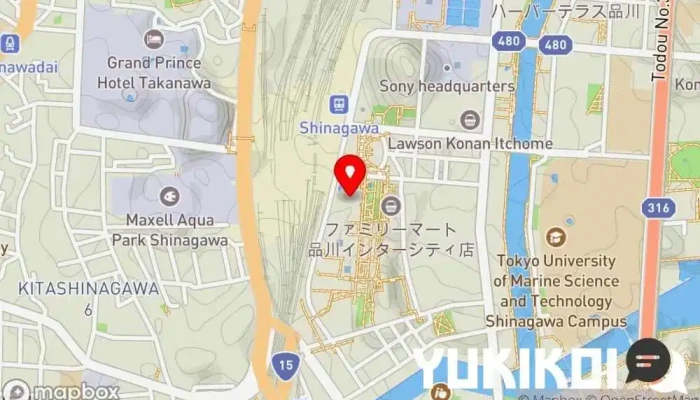 の地図 品川鮨まつもと 寿司店 で 港区