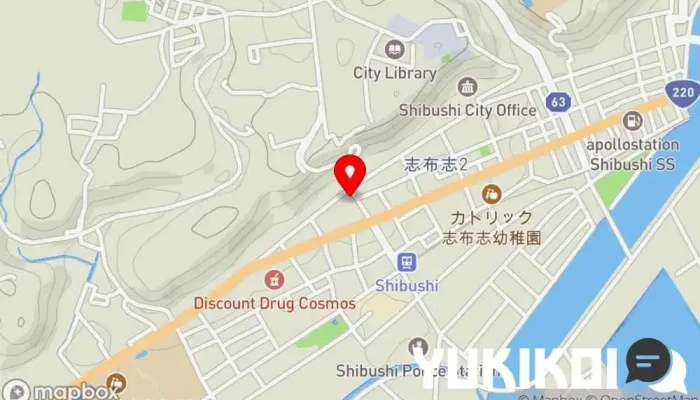 の地図 寿司・和食 きらく 和食店 で 志布志市