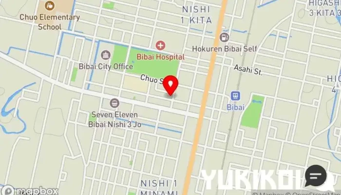 の地図 寿楽 レストラン, 蕎麦店 で 美唄市