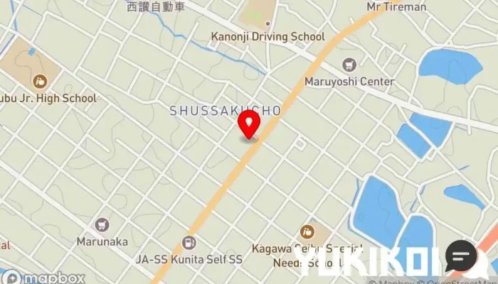 の地図 将八うどん 観音寺本店 うどん屋 で 観音寺市