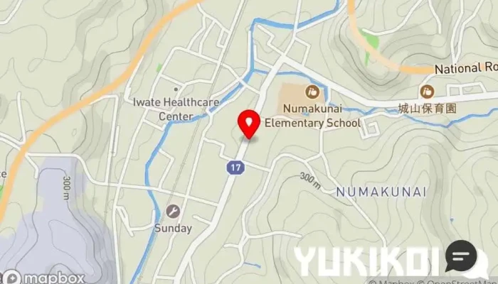 の地図 小銭すし沼宮内店 寿司店 で 岩手町
