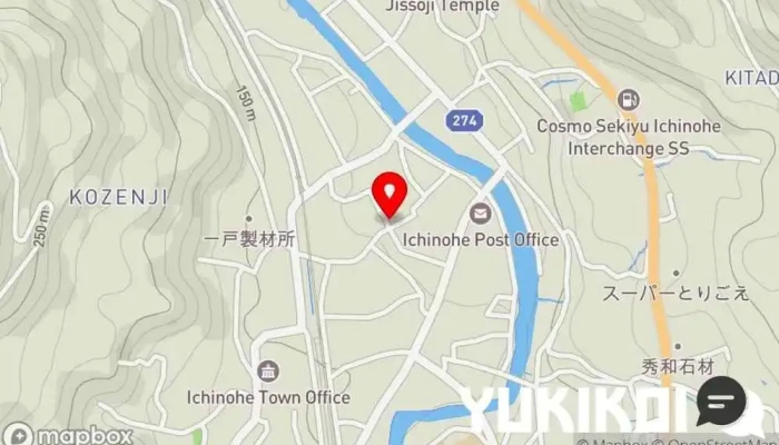 の地図 常前食堂 定食屋 で 一戸町