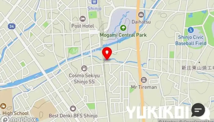 の地図 御馳走亭ちゃぽん 定食屋 で 新庄市