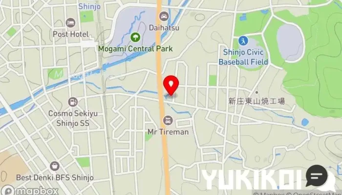 の地図 新中国料理 山香菜房 中華料理店 で 新庄市