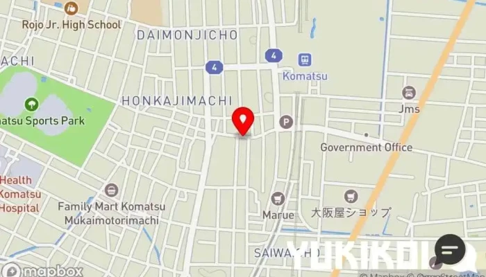 の地図 日本料理 梶助 会席・懐石料理店, 料亭, 和食店 で 小松市