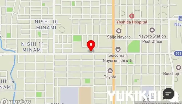 の地図 東陽軒 公園通り店 和菓子屋, スイーツ店 で 名寄市