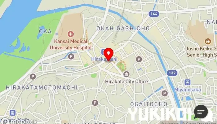 の地図 江戸前 びっくり寿司 枚方店 寿司店 で 枚方市