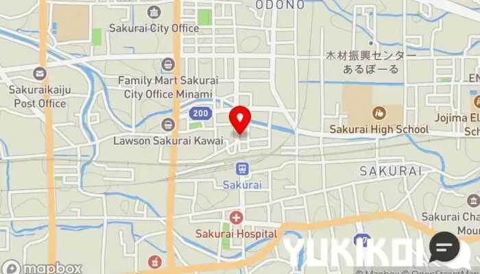 の地図 浜鮨 寿司店 で 桜井市