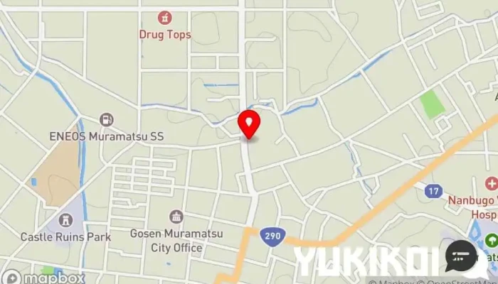 の地図 炭焼楽宴 まんまや 村松店 焼き鳥店 で 五泉市