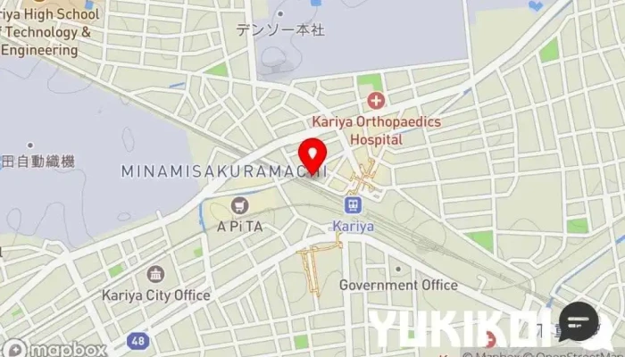 の地図 焼き鳥 きんざん 刈谷店 焼き鳥店, 鶏料理店, 鍋料理店, 居酒屋, 郷土料理店 で 刈谷市